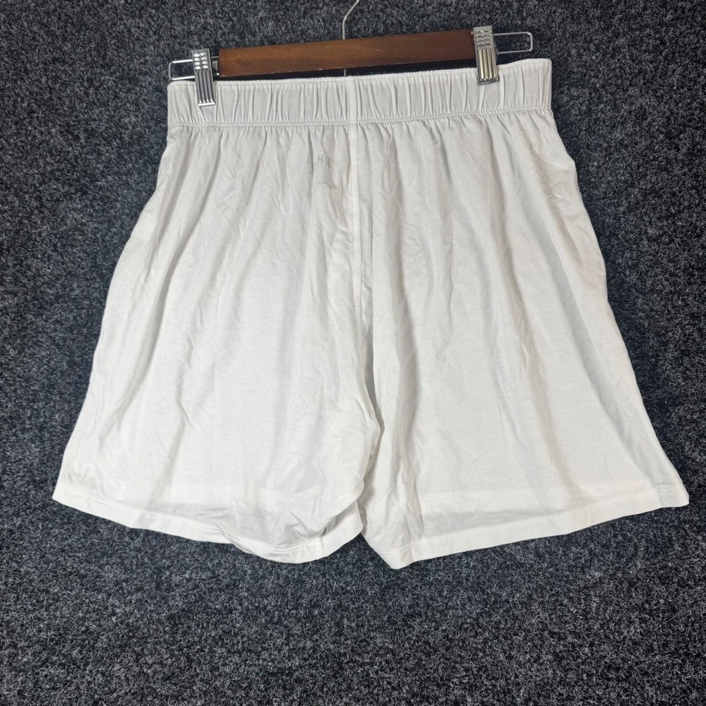 Rhone Mens Everyday Boxer Shorts White Button Fly Elastic Waist Size Medium